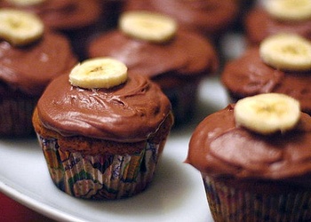 Mazās šokolādes – banānu kūciņas