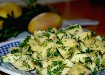 Kartupeļu salāti franču gaumē
