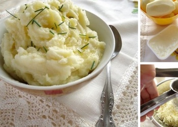 Kartupeļu biezputra ar sieru